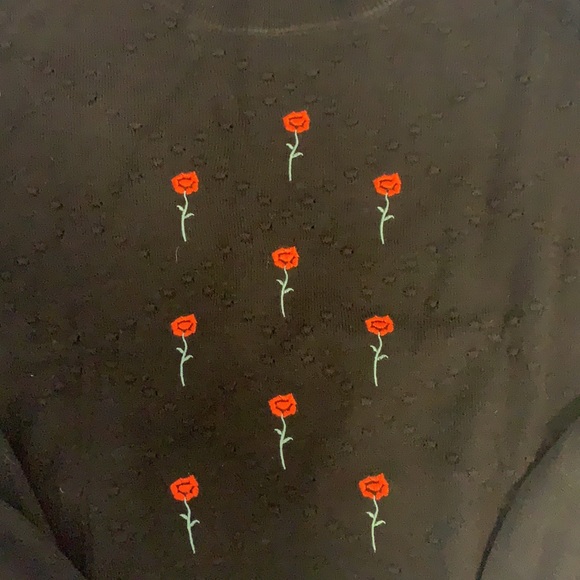 Daisy Street Black Embroidered Vintage Pullover - Picture 6 of 12